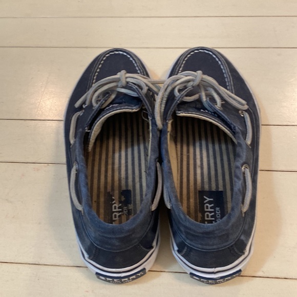 Men’s fabric Sperry Topsider in navy. Size 9 - Picture 4 of 6